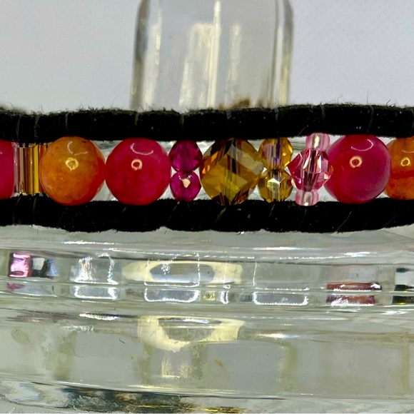 New Retro Swarovski Crystal Tourmaline Vintage Wrap Bracelet - Picture 3 of 8